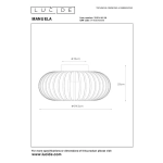 Plafon szary 40 cm MANUELA 78174/40/36 Lucide - zdjęcie dodatkowe 5
